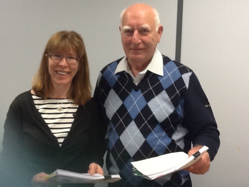 Andy Kaye, LCR Chair and Suilven Pielou, Forestry Commission Scotland signing the Lease